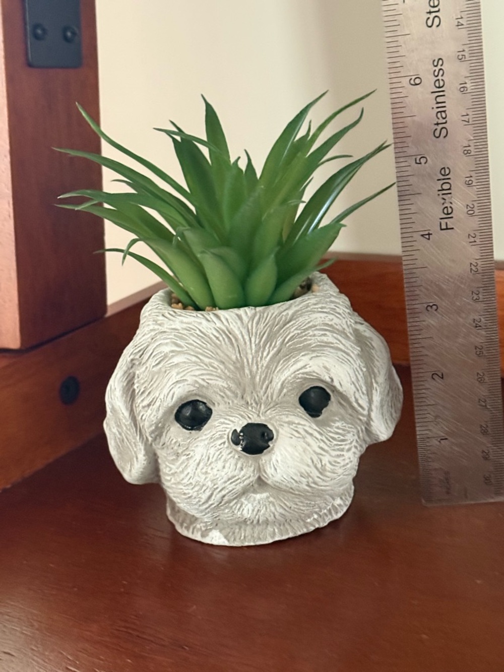 Neutral Dog Face Succulent Planter - Home Accents